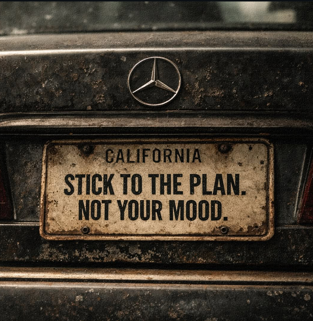 California — stick to the plan