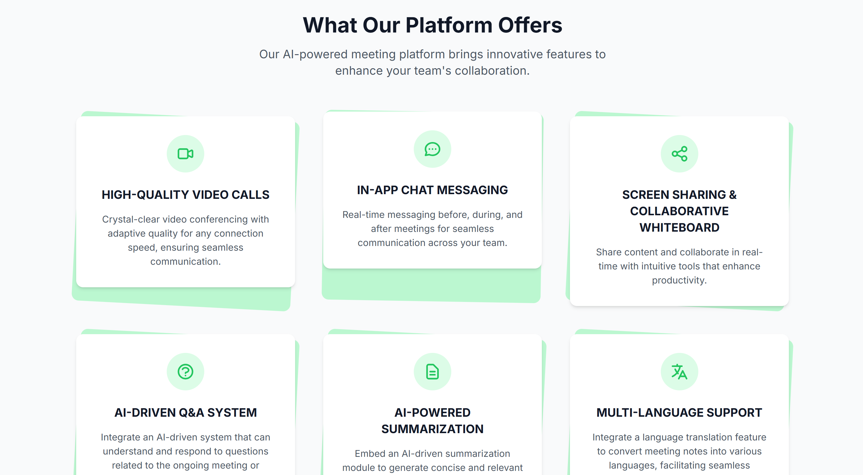 Mulaqaat features — AI-powered meeting platform